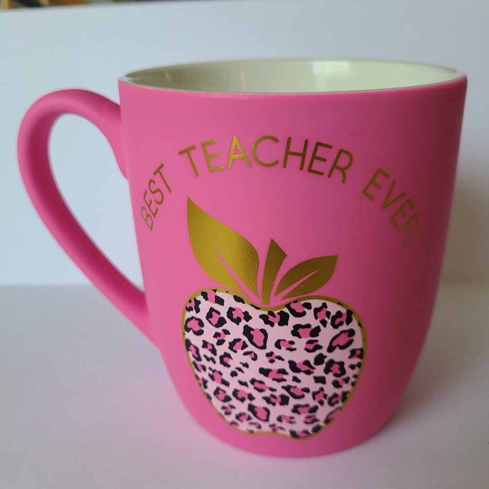 Sheffield Best Teacher Ever Pink and Gold Coffee Mug